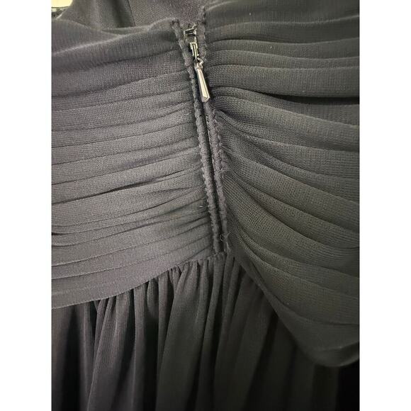 Xscape Joanne Chen Black Blue Jeweled Gown Size 8 Formal - Picture 9 of 9